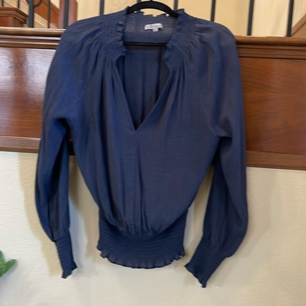 Dark Blue Long Sleeve Top